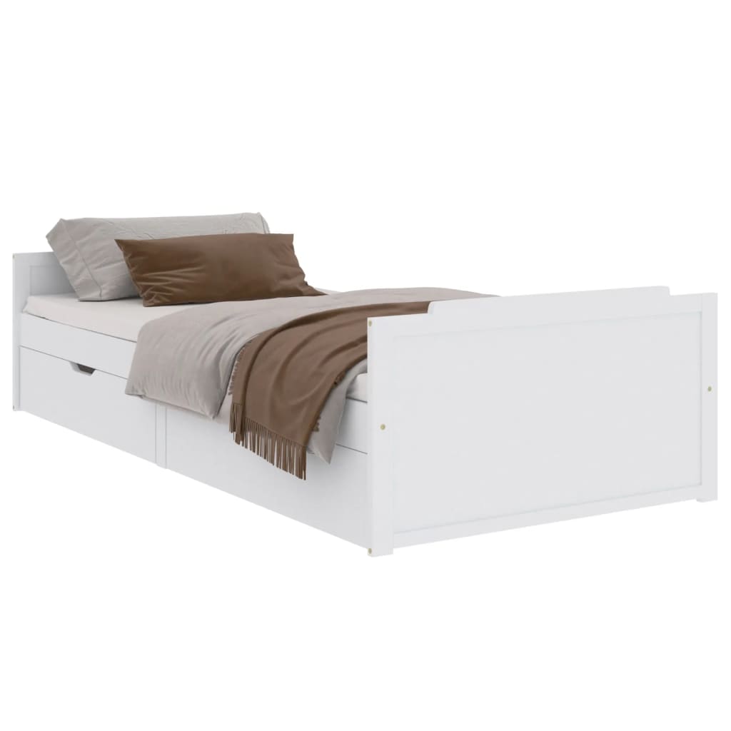 Bed Frame Without Mattress Solid Wood Pine 90X200 Cm
