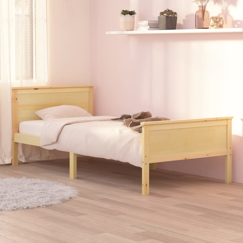 Bed Frame Without Mattress Solid Wood Pine