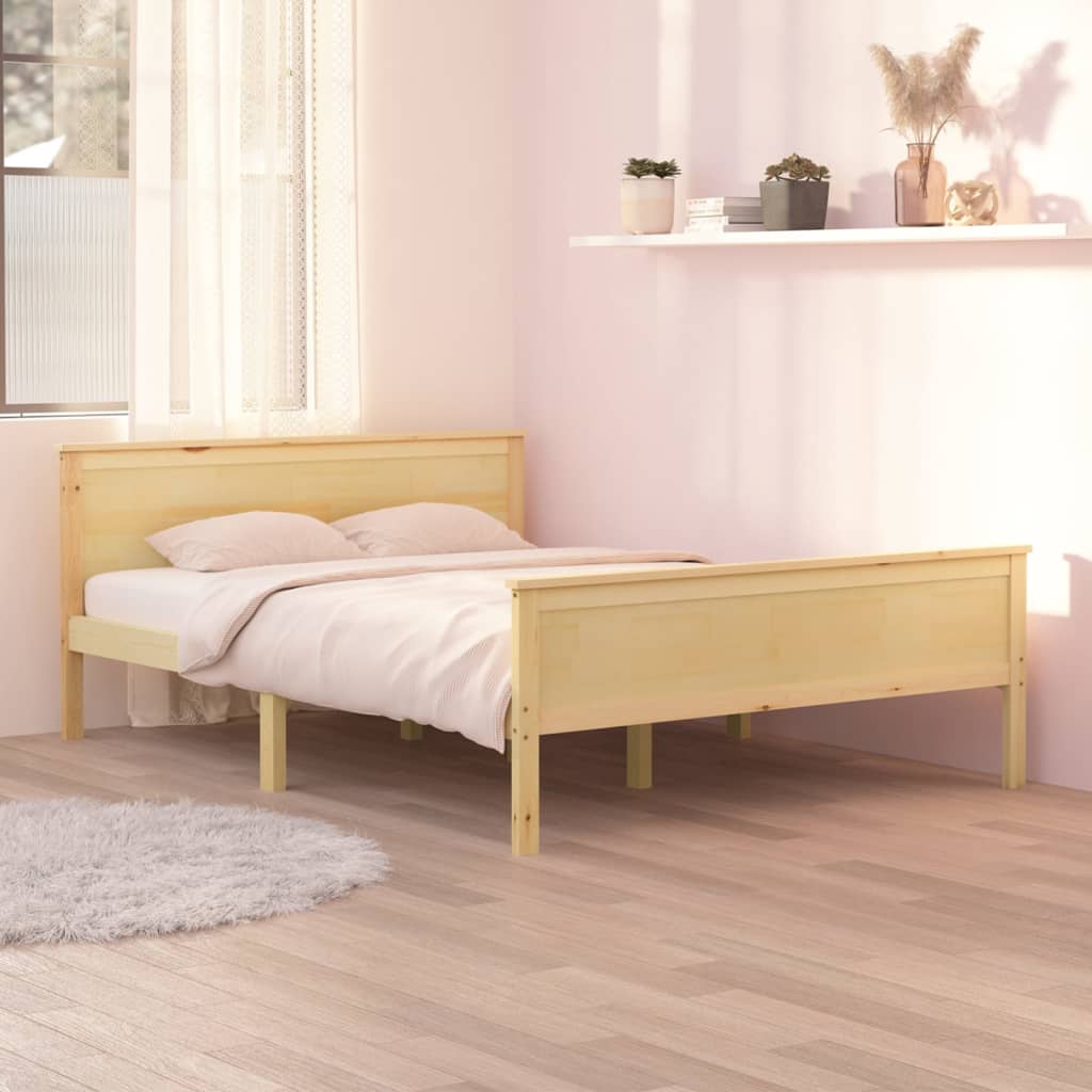 Bed Frame Without Mattress Solid Wood Pine