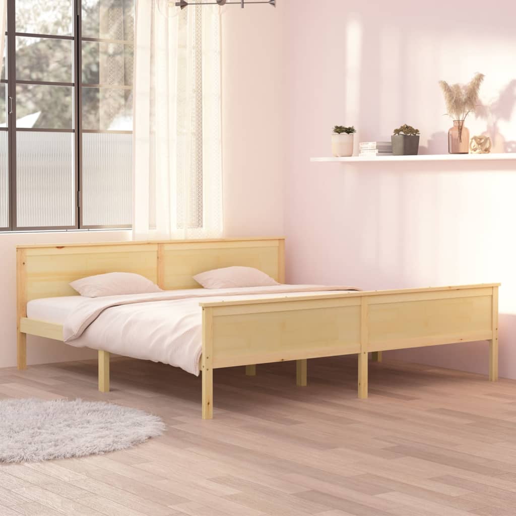 Bed Frame Without Mattress Solid Wood Pine