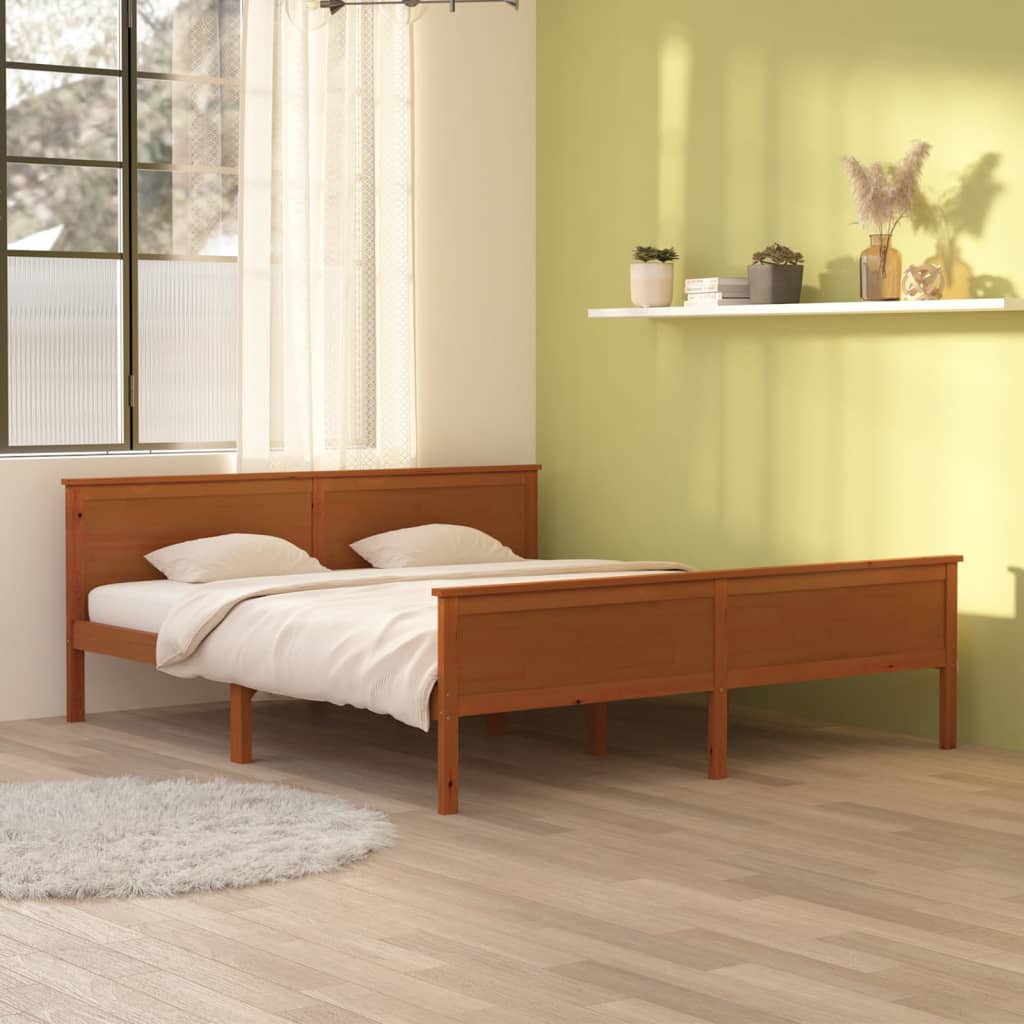 Bed Frame Without Mattress Solid Wood Pine