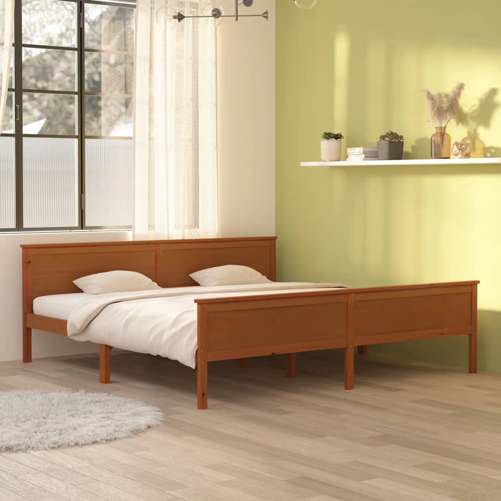 Bed Frame Without Mattress Solid Wood Pine