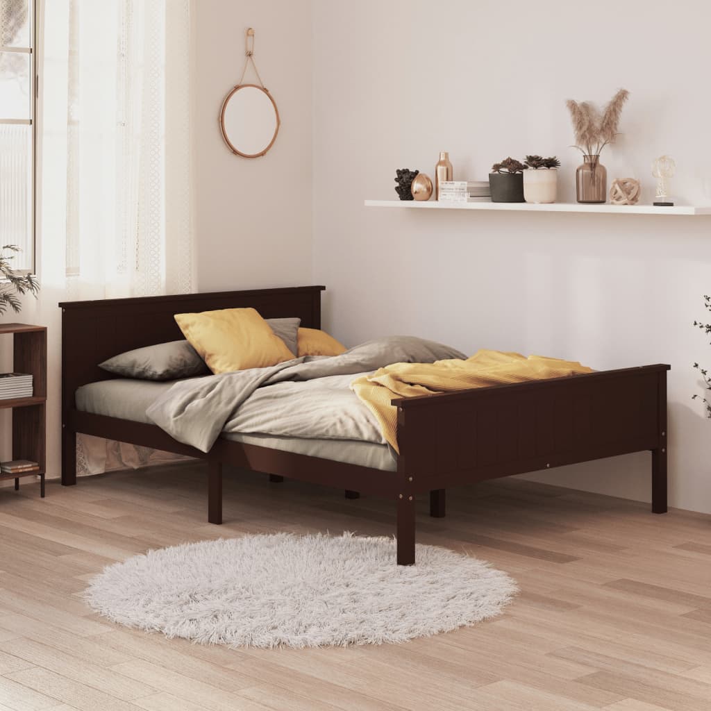 Bed Frame Without Mattress Solid Wood Pine