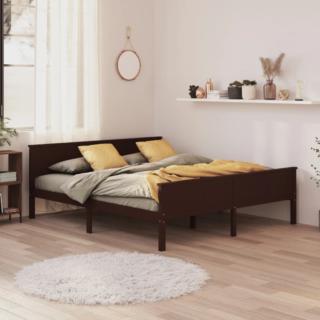 Bed Frame Without Mattress Solid Wood Pine