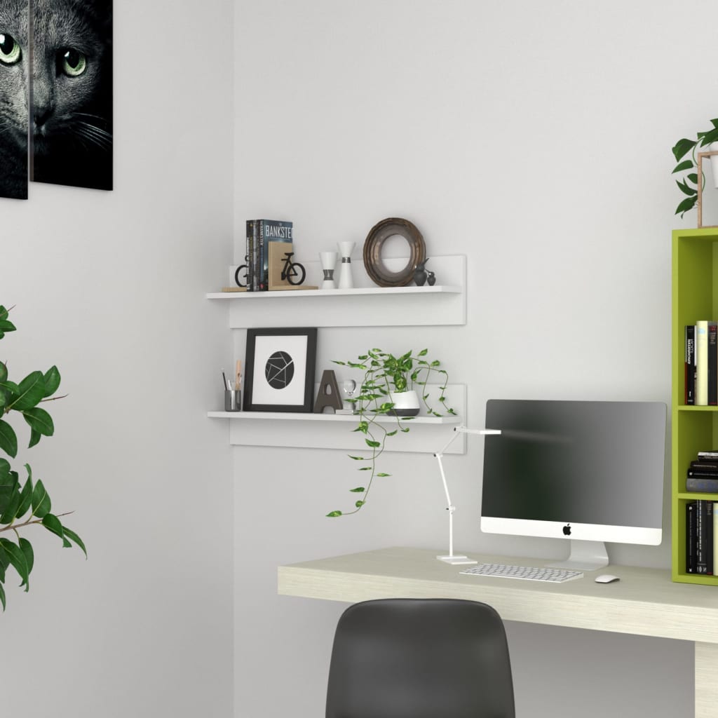 Wall Shelf 4 Pcs 80X11.5X18 Cm Engineered Wood