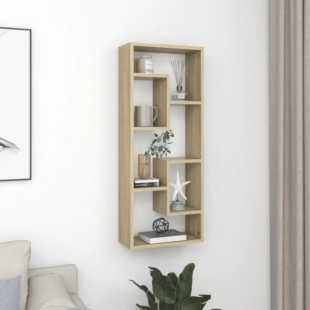 Wall Shelf 36X16X90 Cm Engineered Wood