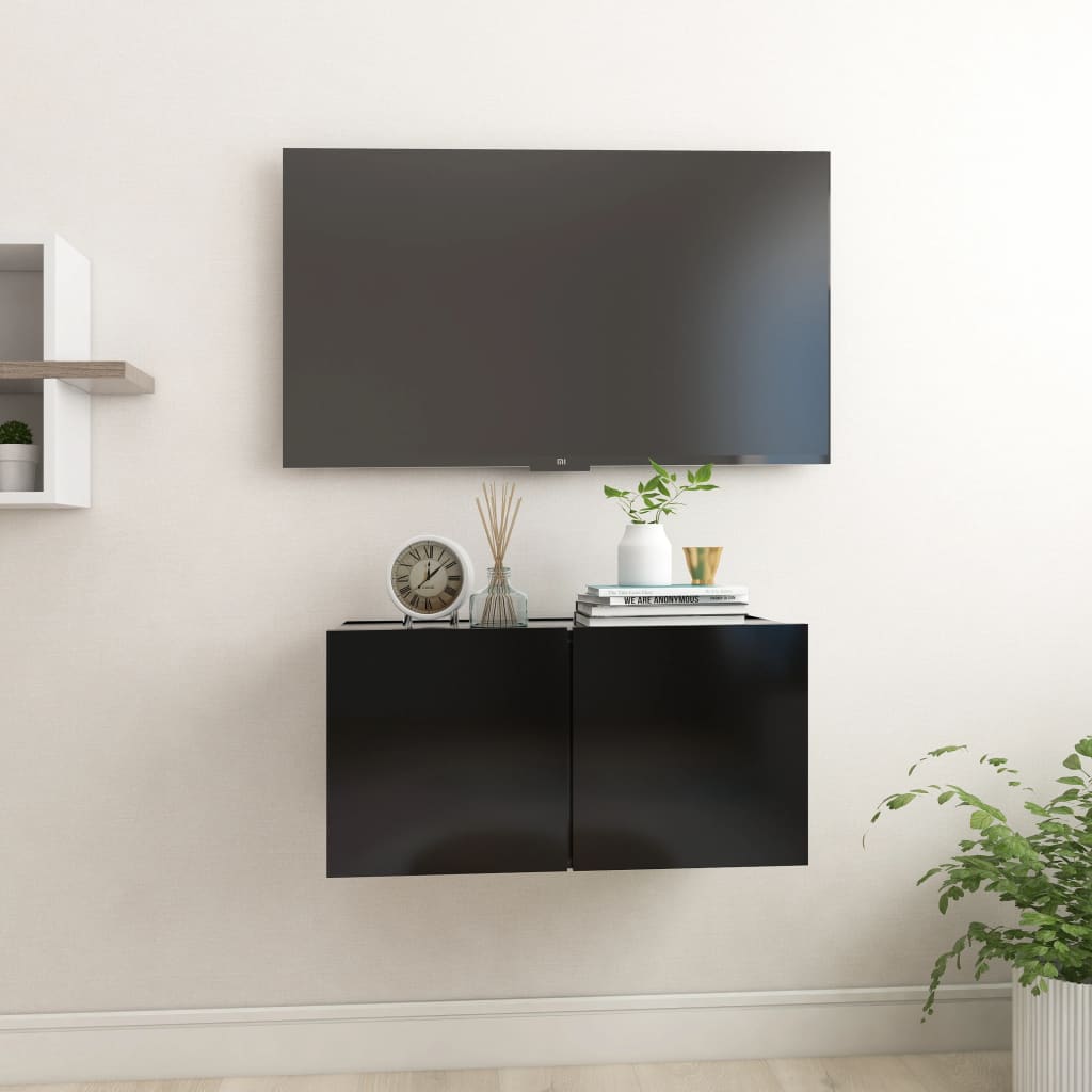 2 Piece Hanging Tv Cabinet Set 60X30X30 Cm