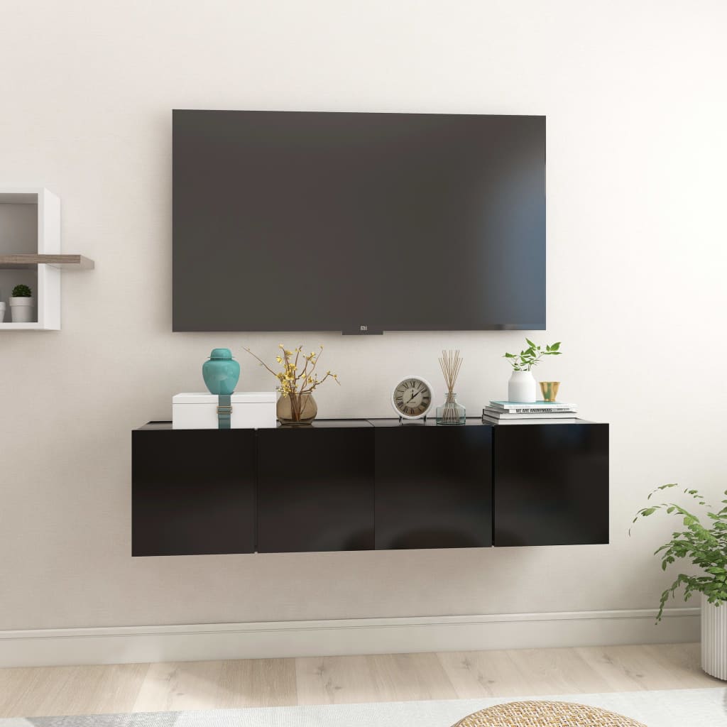 2 Piece Hanging Tv Cabinet Set 60X30X30 Cm