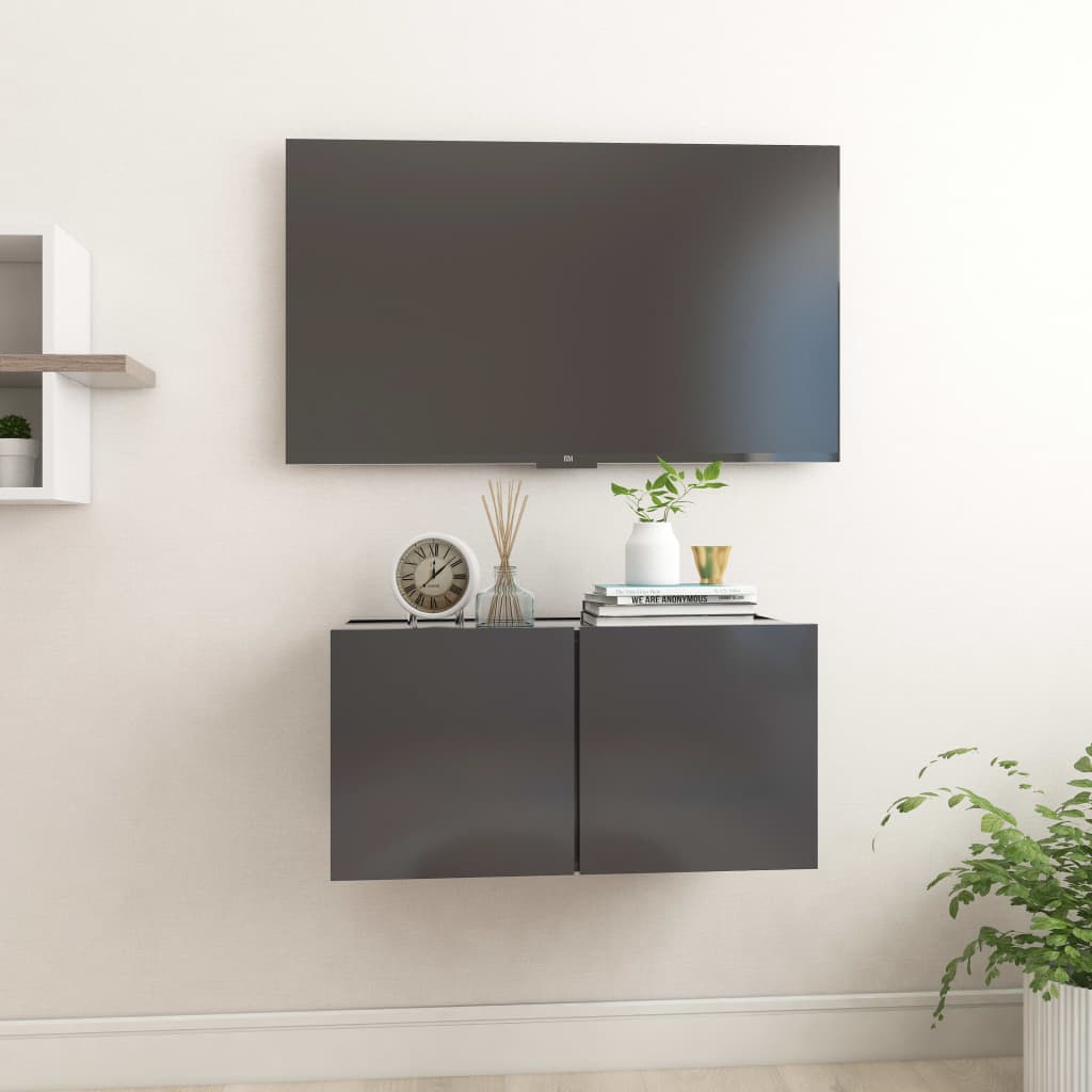 2 Piece Hanging Tv Cabinet Set 60X30X30 Cm