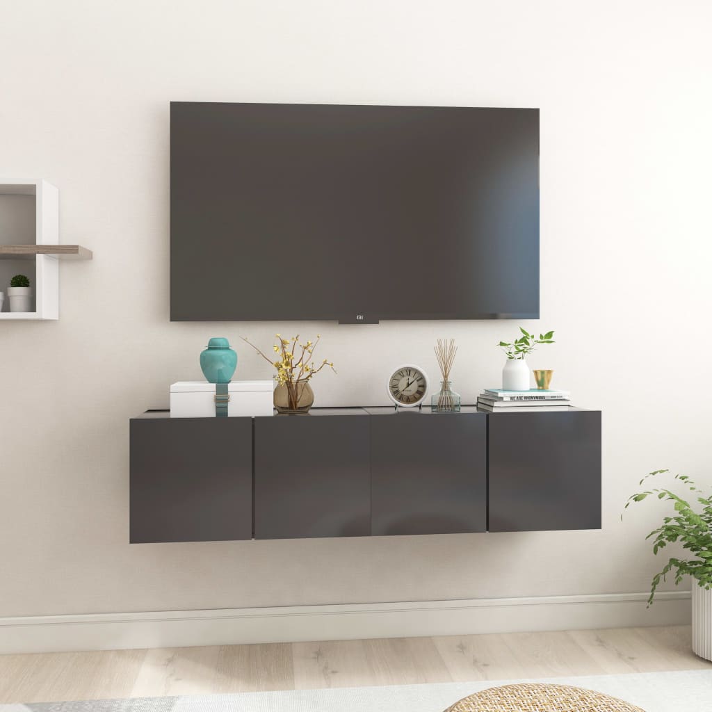2 Piece Hanging Tv Cabinet Set 60X30X30 Cm