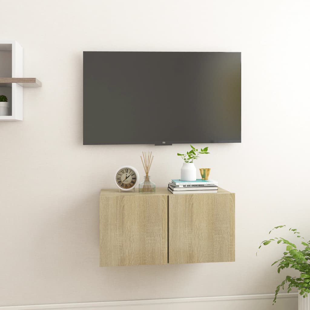 2 Piece Hanging Tv Cabinet Set 60X30X30 Cm