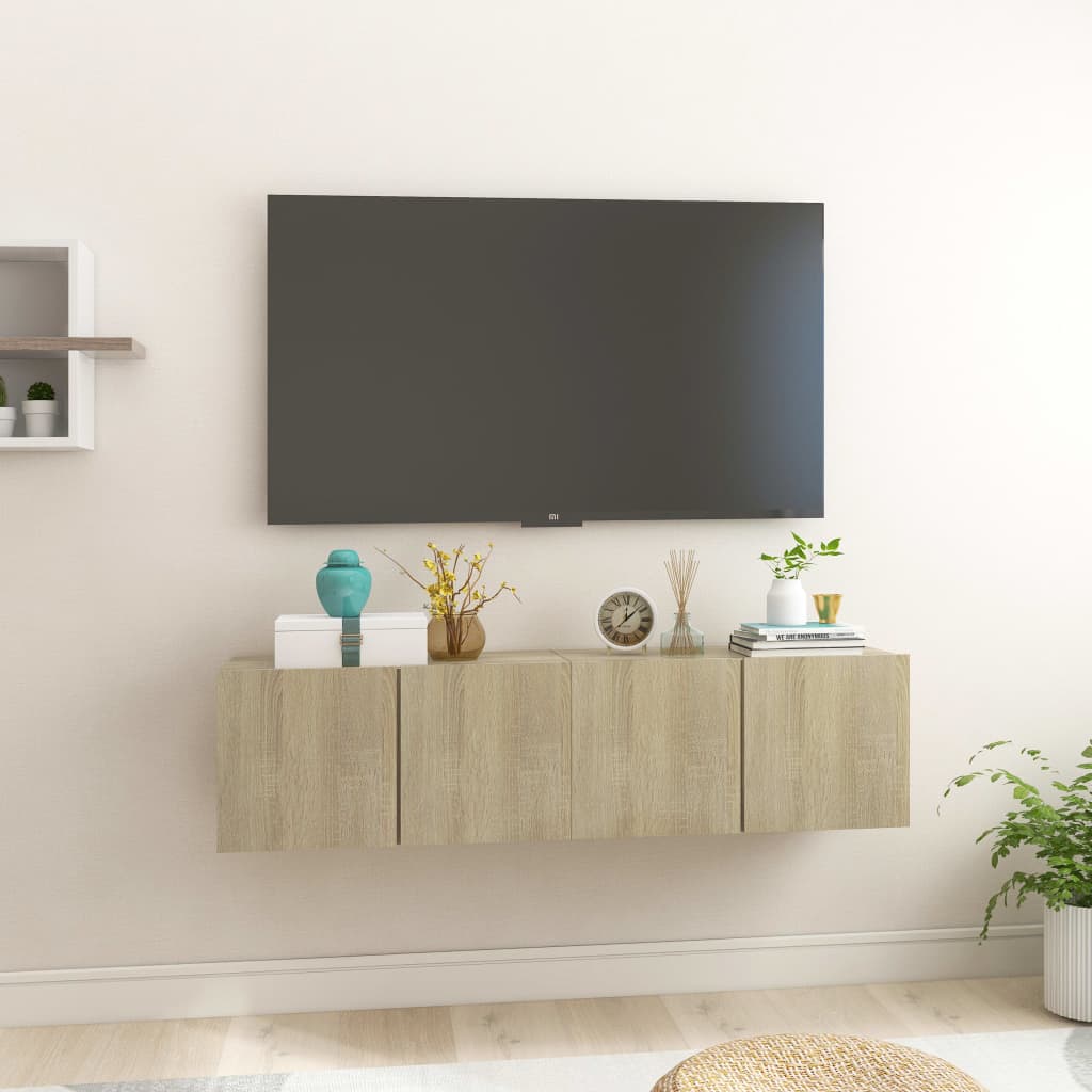 2 Piece Hanging Tv Cabinet Set 60X30X30 Cm