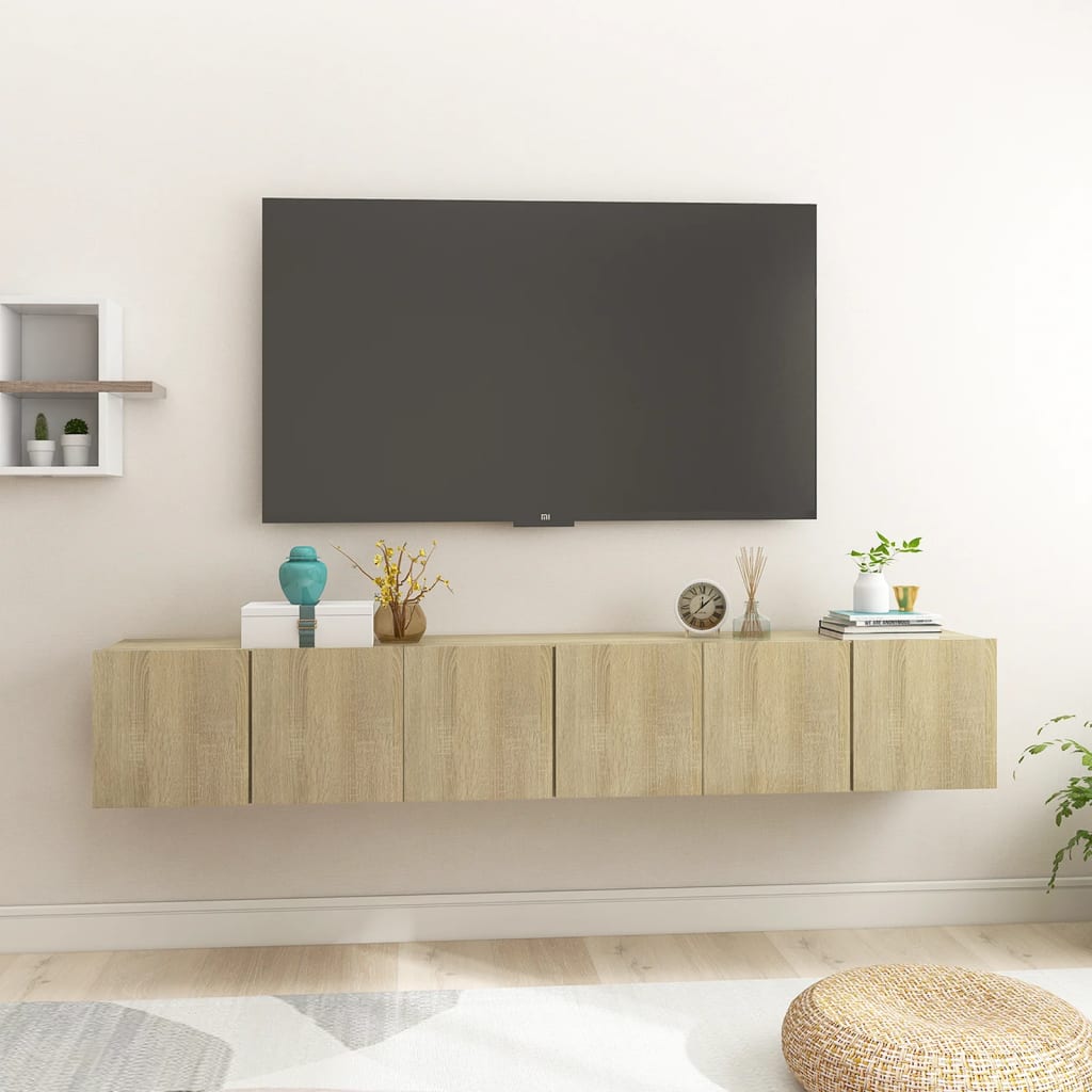 2 Piece Hanging Tv Cabinet Set 60X30X30 Cm