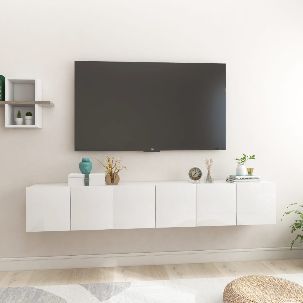 2 Piece Hanging Tv Cabinet Set 60X30X30 Cm