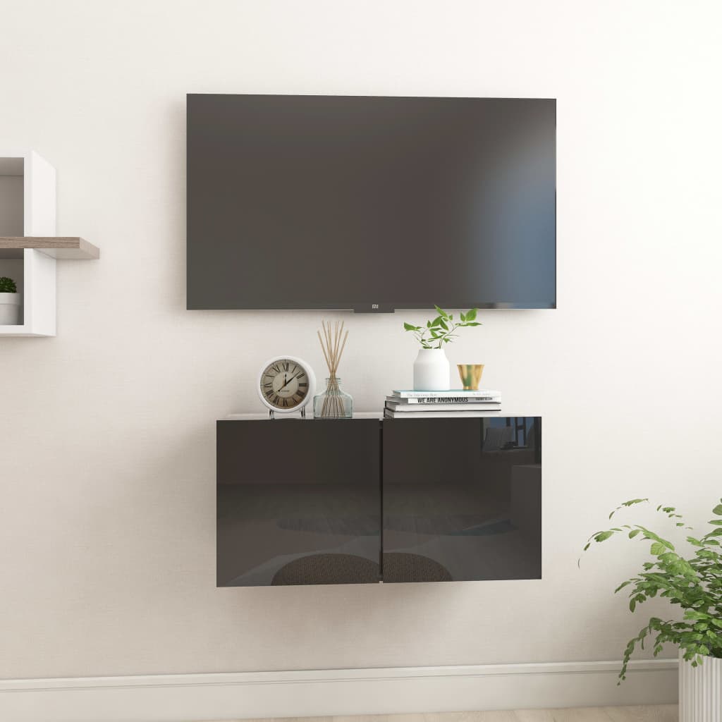 2 Piece Hanging Tv Cabinet Set 60X30X30 Cm