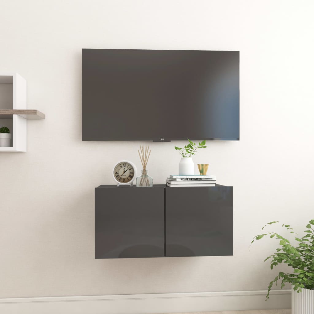 2 Piece Hanging Tv Cabinet Set 60X30X30 Cm
