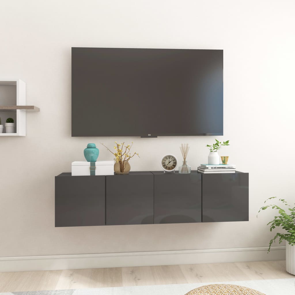 2 Piece Hanging Tv Cabinet Set 60X30X30 Cm