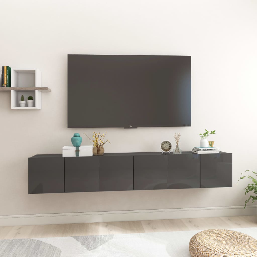 2 Piece Hanging Tv Cabinet Set 60X30X30 Cm