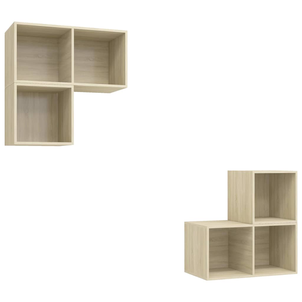4 Piece Tv Cabinet Set Engineered Wood