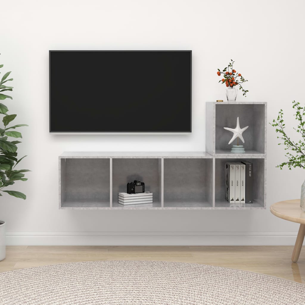2 Piece Tv Cabinet Set Engineered Wood