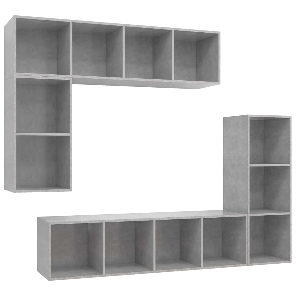 4 Piece Tv Cabinet Set Engineered Wood