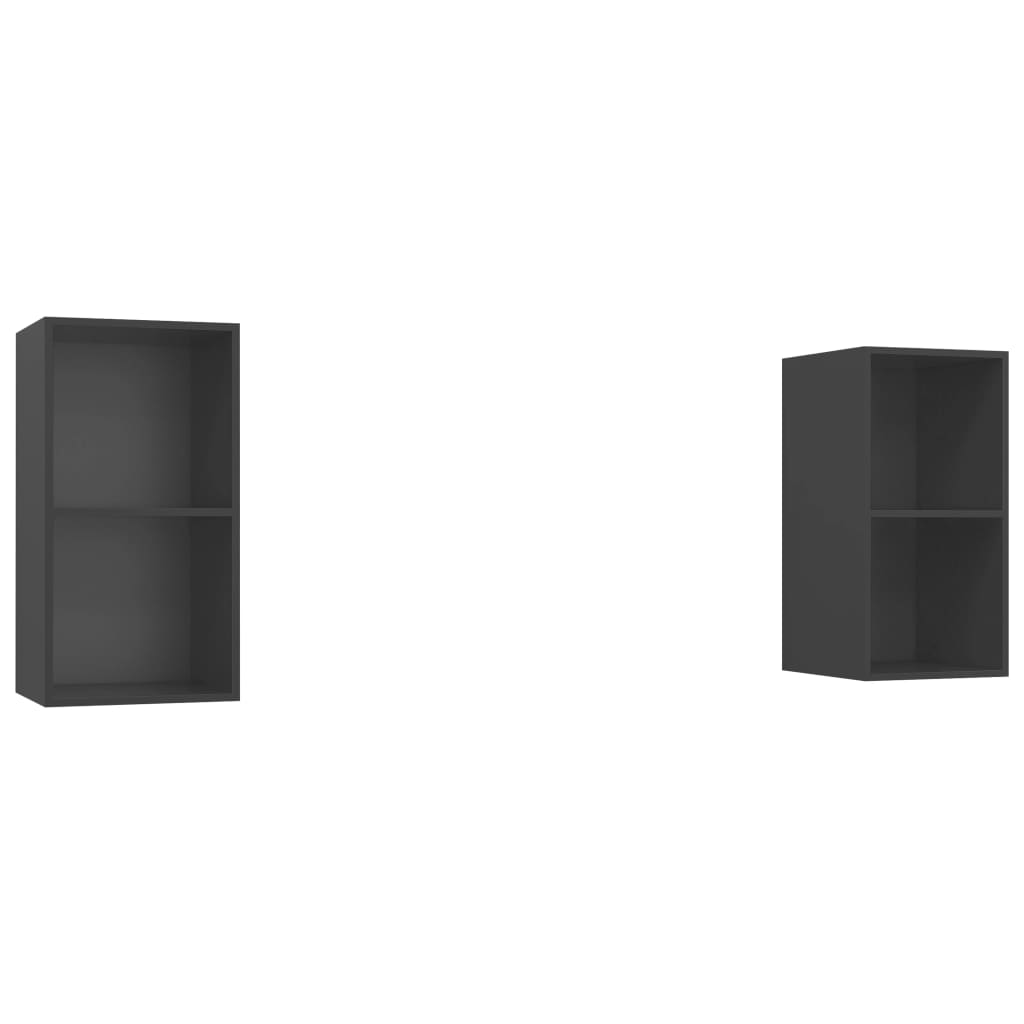 Wall-Mounted Tv Cabinets 2 Pcs Engineered Wood