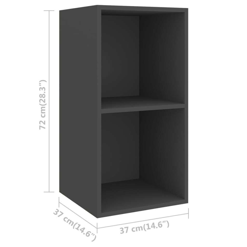 Wall-Mounted Tv Cabinets 2 Pcs Engineered Wood
