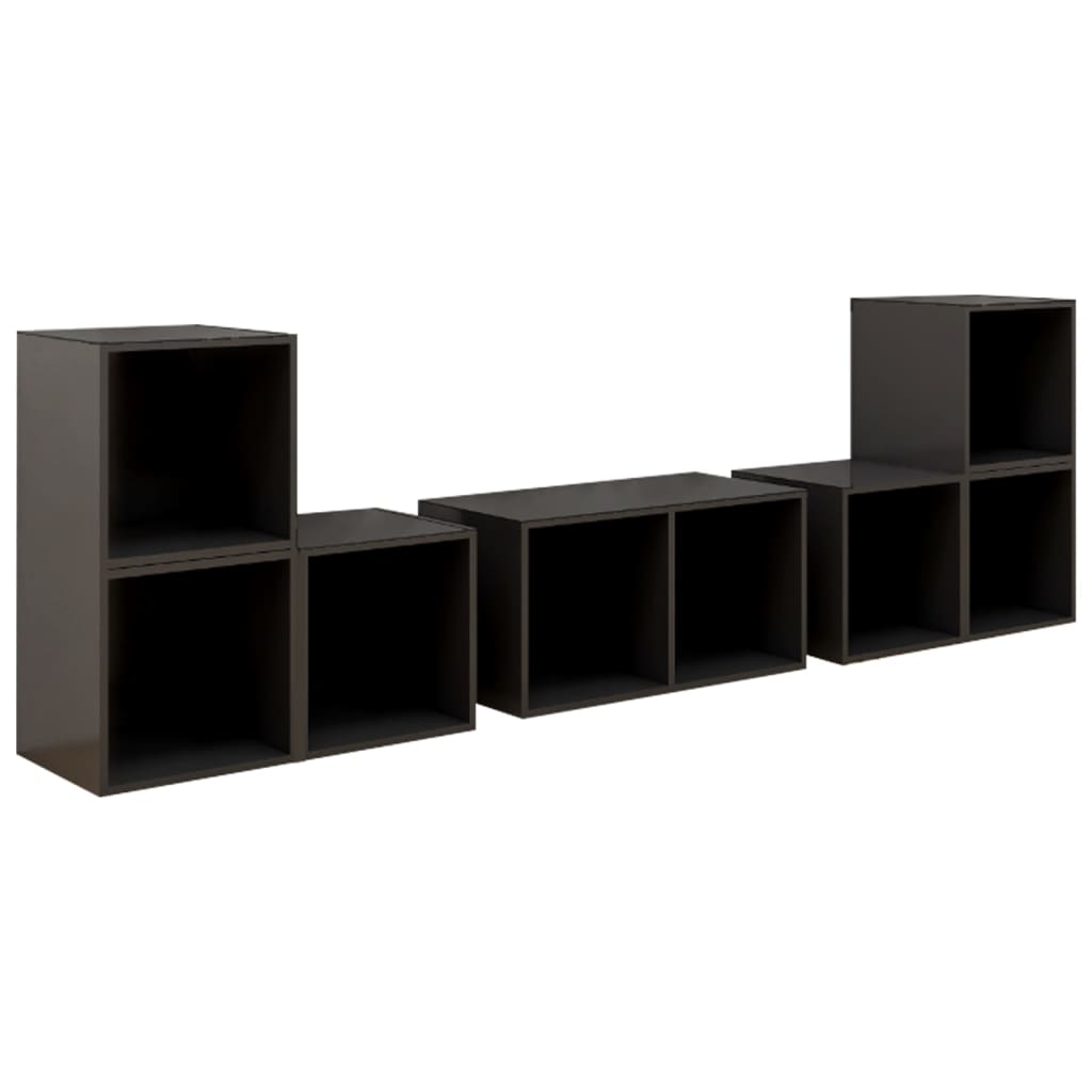 6 Piece Tv Cabinet Set Engineered Wood