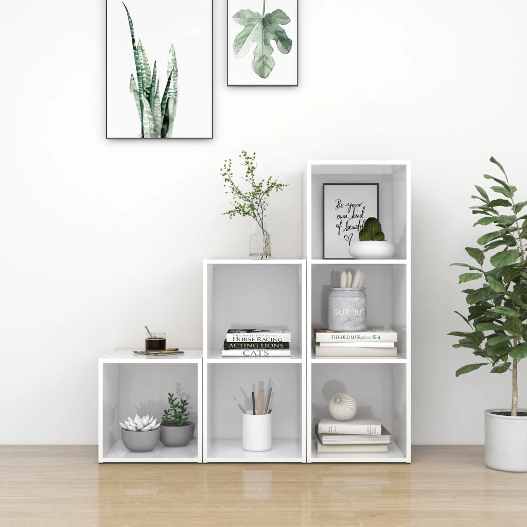 3 Piece Tv Cabinet Set Engineered Wood