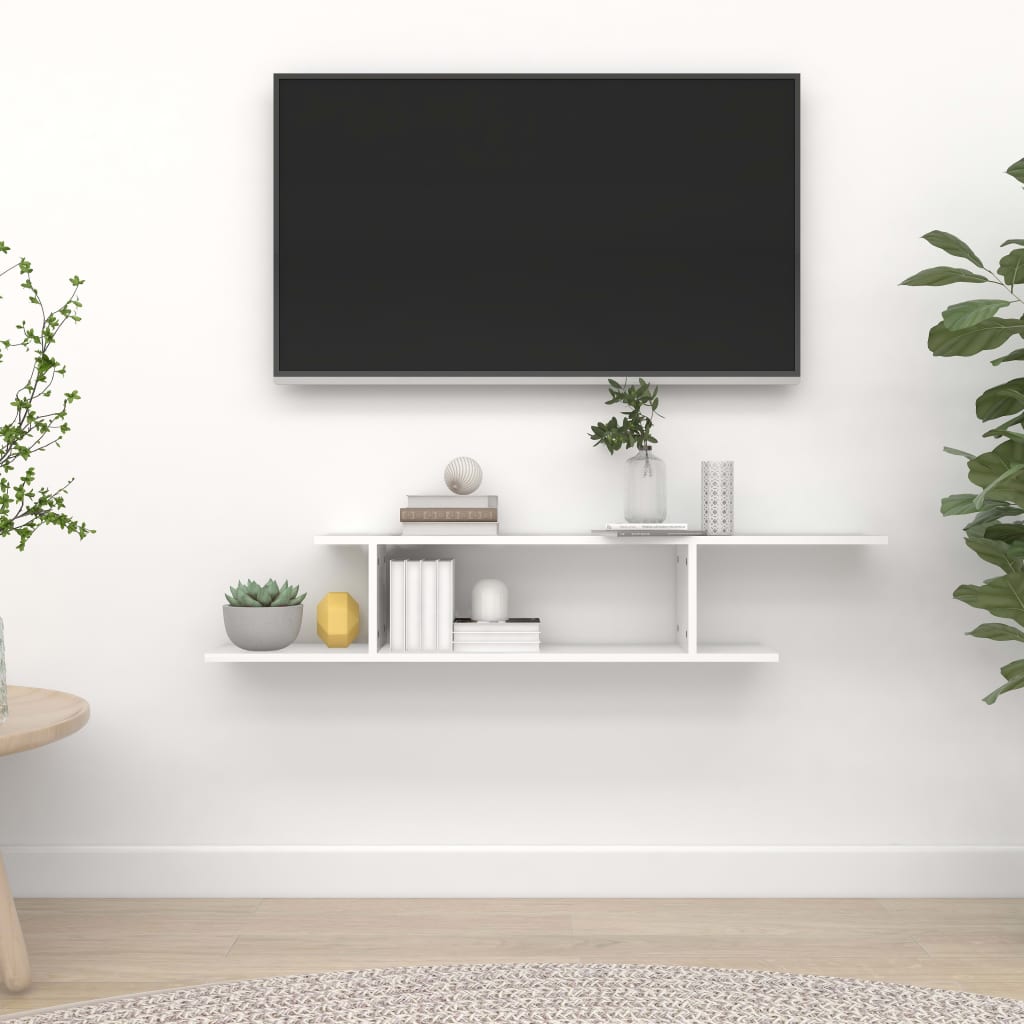 Wall-Mounted Tv Shelf 125X18X23 Cm Engineered Wood