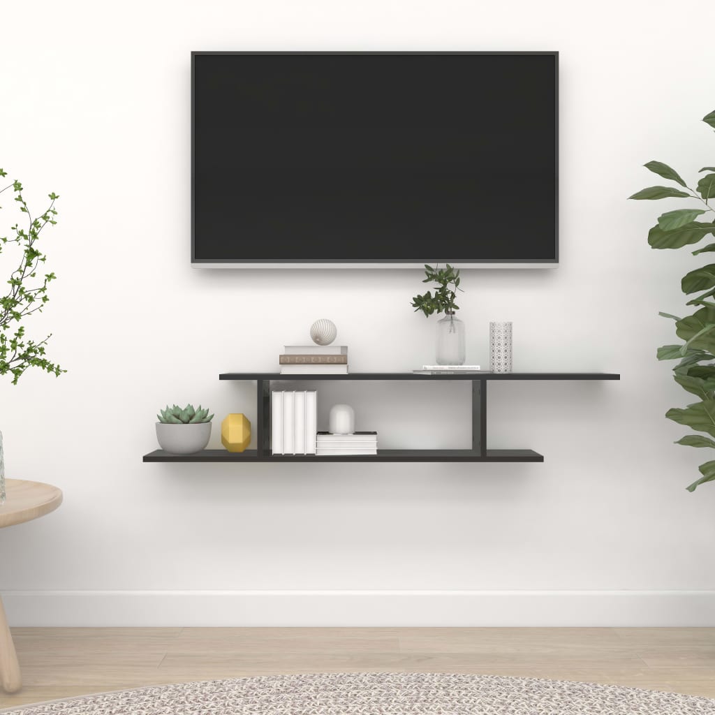 Wall-Mounted Tv Shelf 125X18X23 Cm Engineered Wood