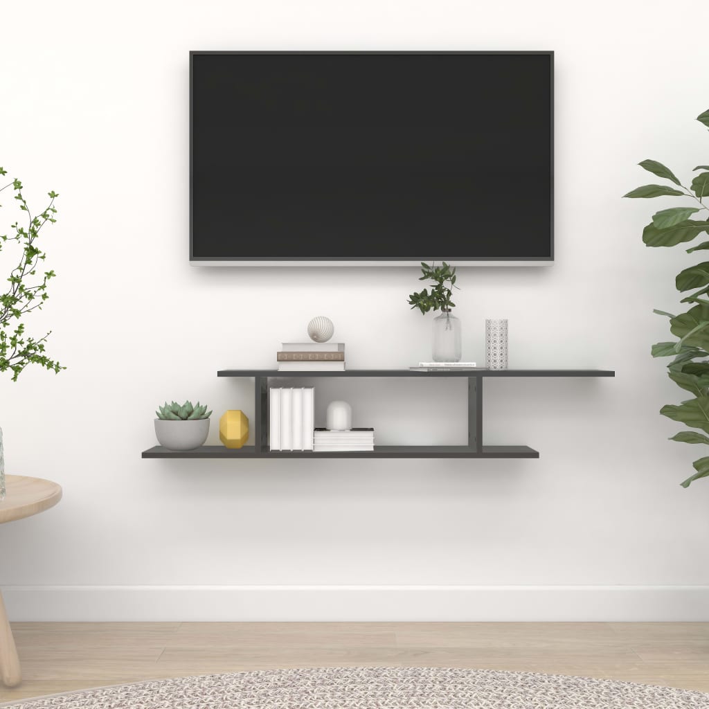 Wall-Mounted Tv Shelf 125X18X23 Cm Engineered Wood