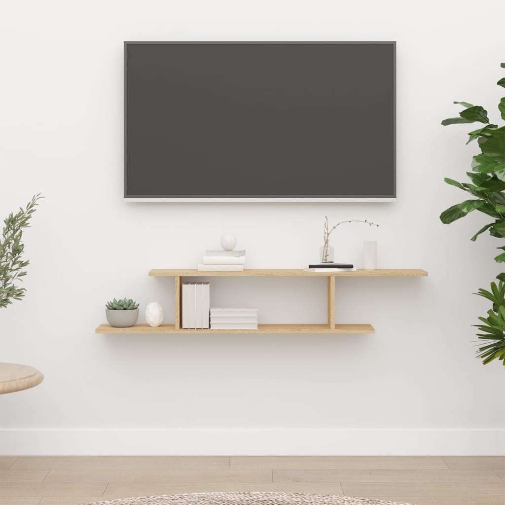 Wall-Mounted Tv Shelf 125X18X23 Cm Engineered Wood