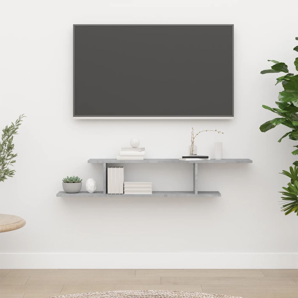 Wall-Mounted Tv Shelf 125X18X23 Cm Engineered Wood