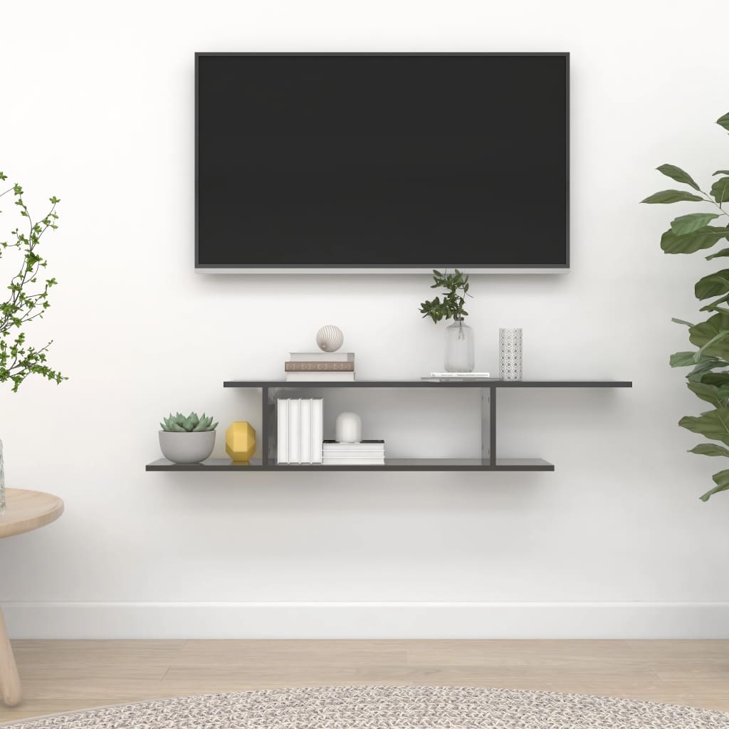 Wall-Mounted Tv Shelf 125X18X23 Cm Engineered Wood