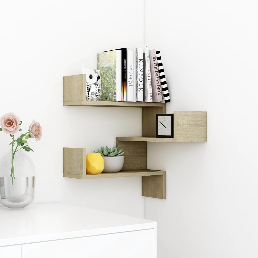 Wall Corner Shelf 40X40X50 Cm Engineered Wood