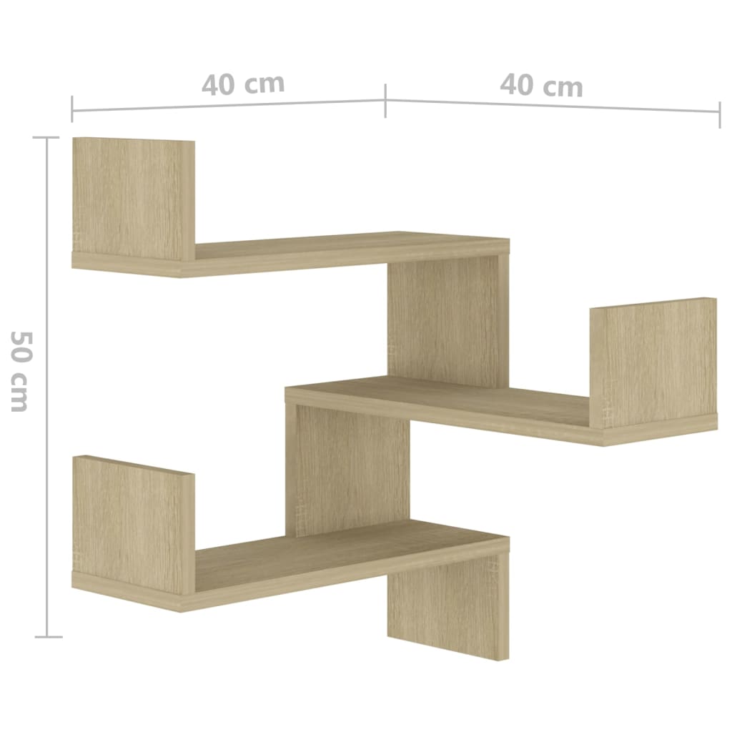 Wall Corner Shelf 40X40X50 Cm Engineered Wood