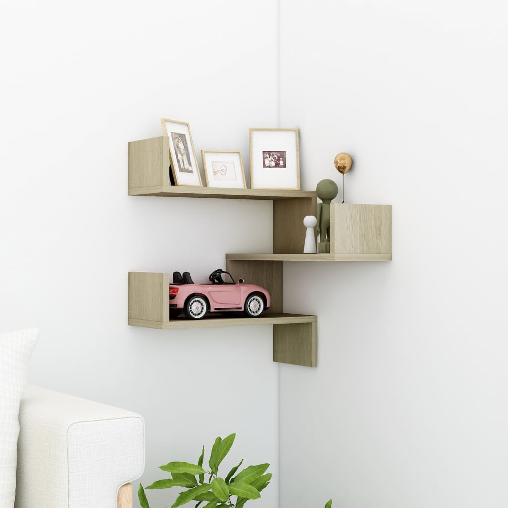 Wall Corner Shelf 40X40X50 Cm Engineered Wood
