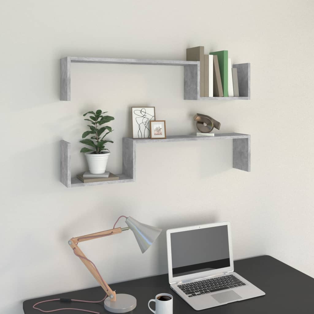 Wall Shelf 2 Pcs 100X15X20 Cm Engineered Wood