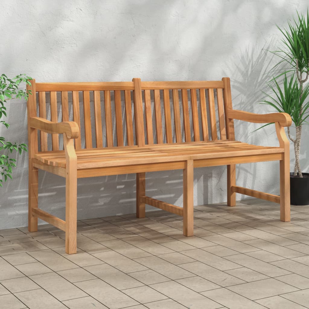Garden Bench 114 Cm Solid Teak Wood