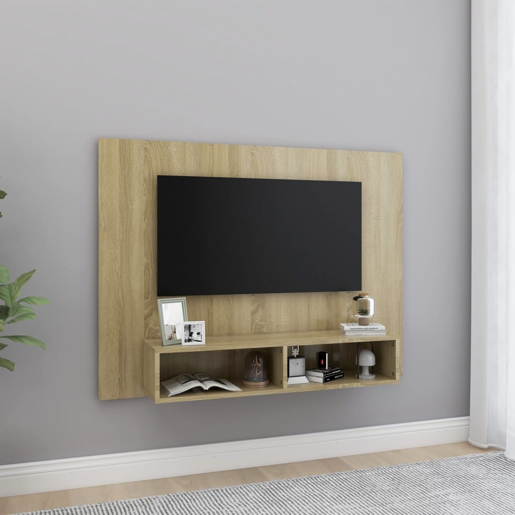 Wall Tv Cabinet 120X23.5X90 Cm Engineered Wood