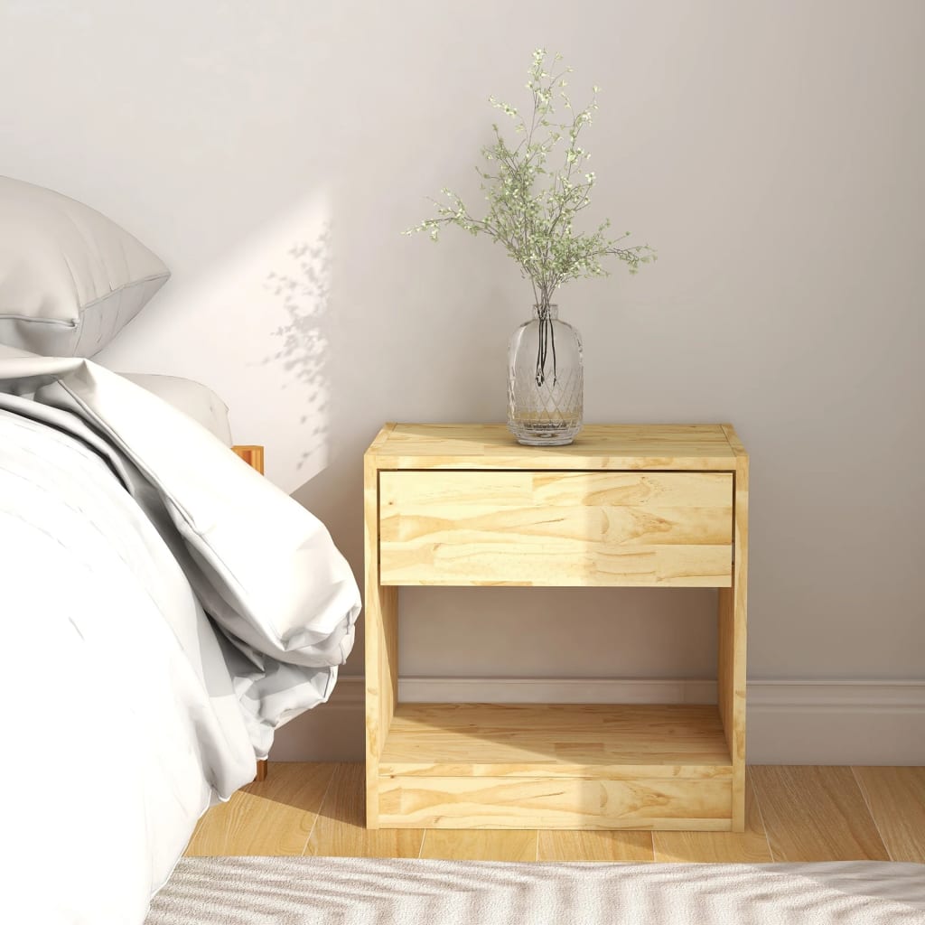 Bedside Cabinet 40X31X40 Cm Solid Pinewood