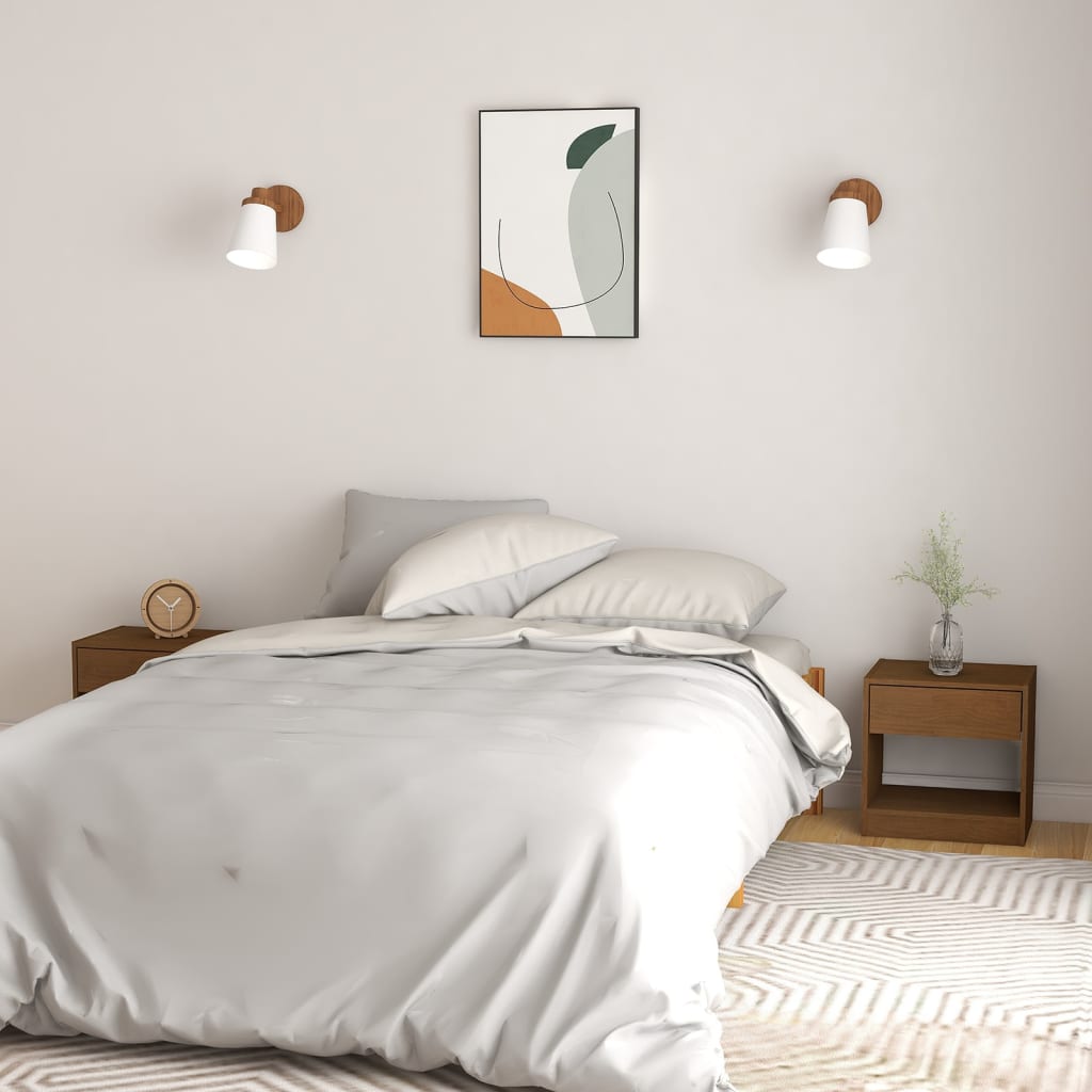 Bedside Cabinet 40X31X40 Cm Solid Pinewood