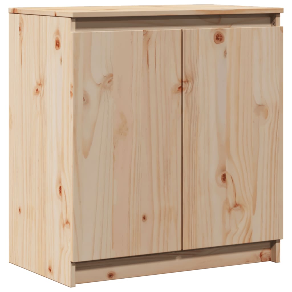 Side Cabinet 60X36X65 Cm Solid Pinewood