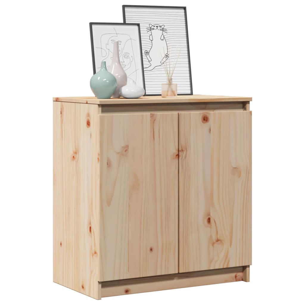 Side Cabinet 60X36X65 Cm Solid Pinewood