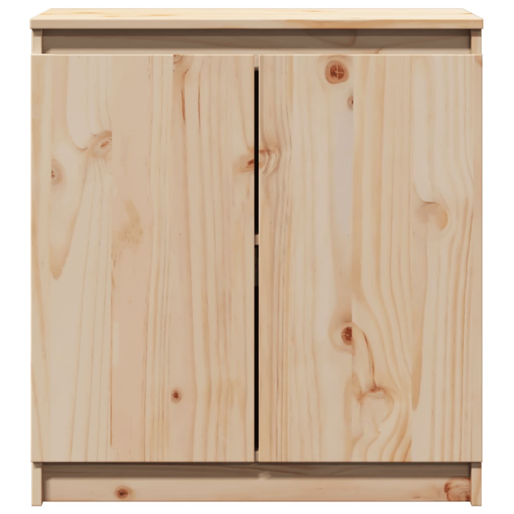 Side Cabinet 60X36X65 Cm Solid Pinewood