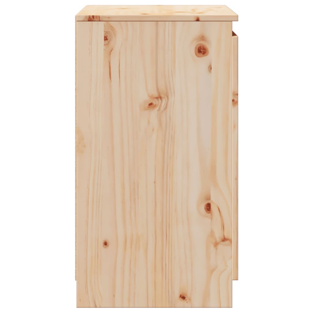 Side Cabinet 60X36X65 Cm Solid Pinewood