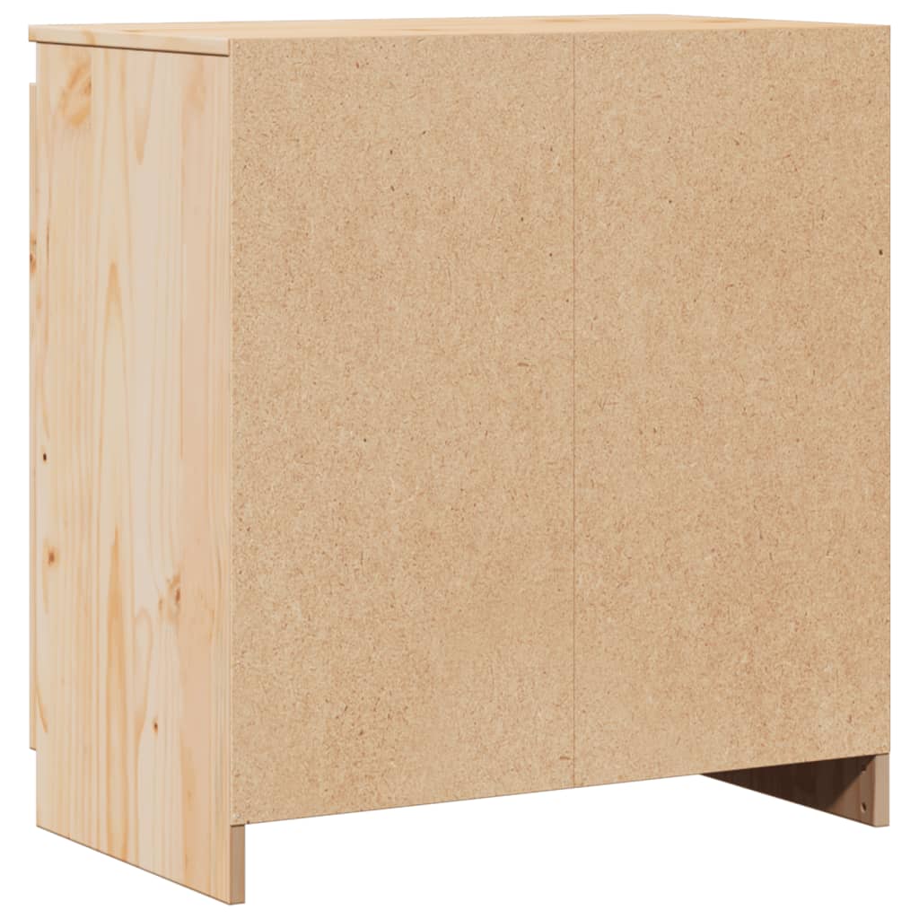 Side Cabinet 60X36X65 Cm Solid Pinewood