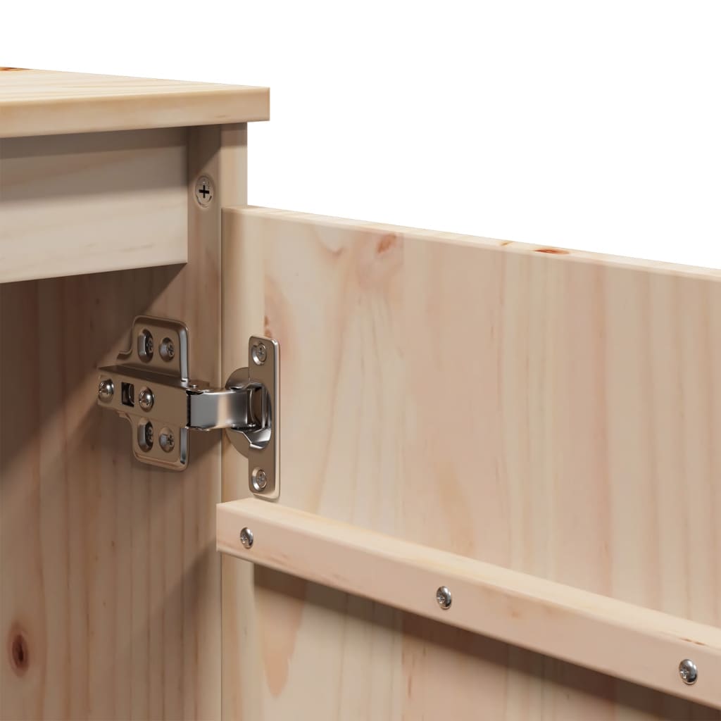 Side Cabinet 60X36X65 Cm Solid Pinewood