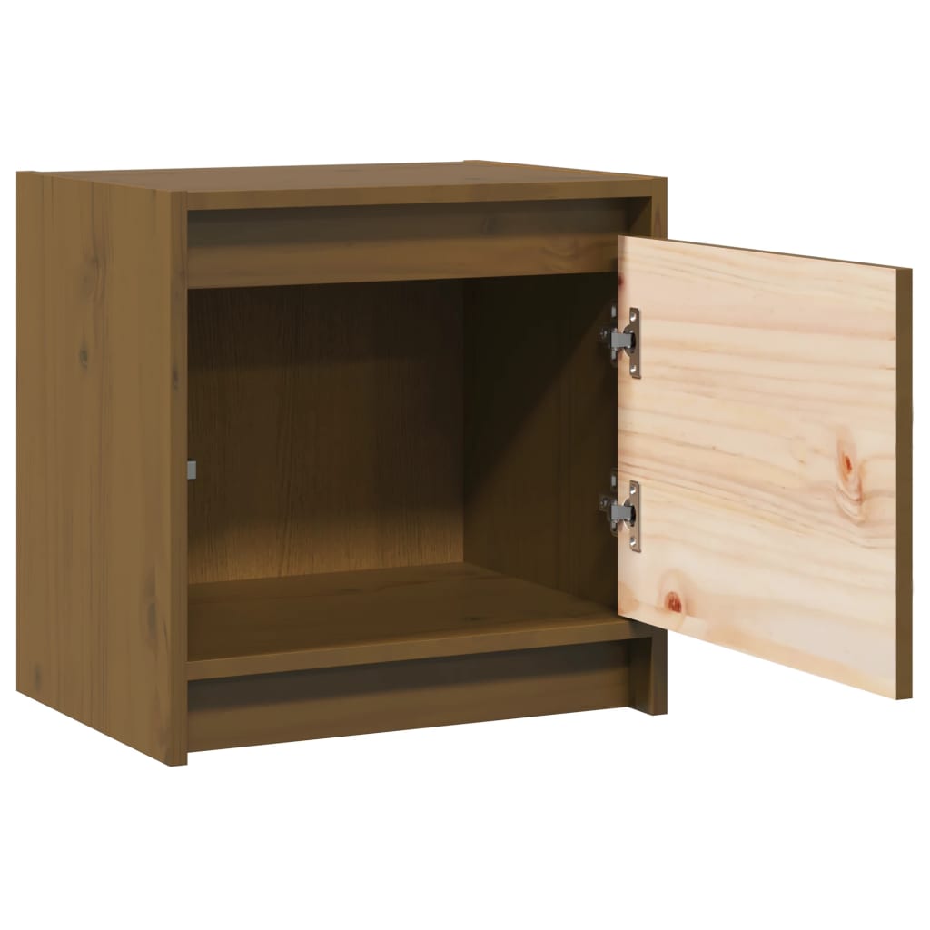 Bedside Cabinet 40X30.5X40 Cm Solid Pinewood